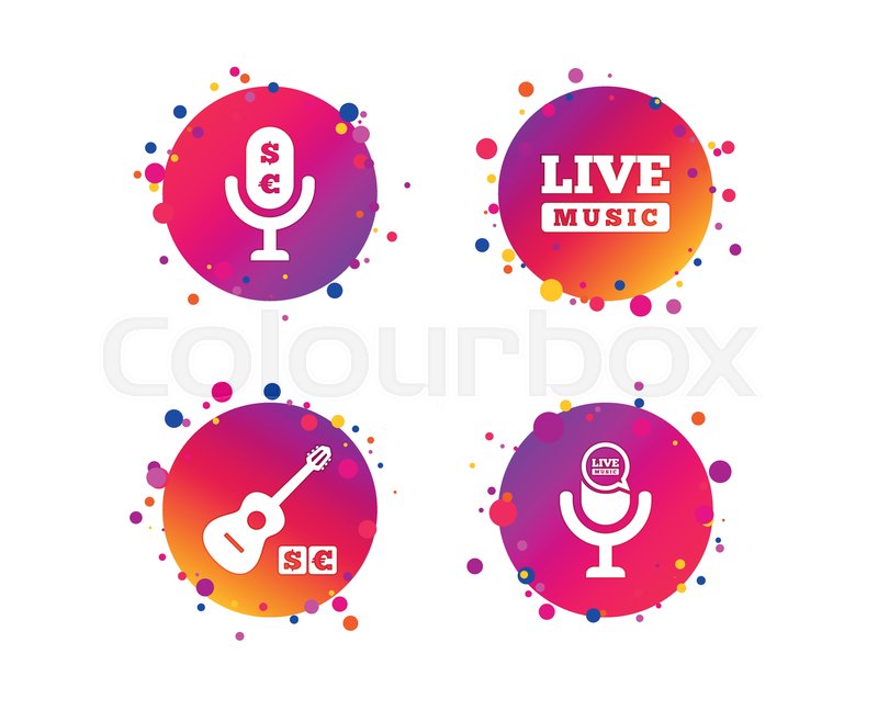 800x647 Musical Elements Icons Microphone And Stock Vector Colourbox