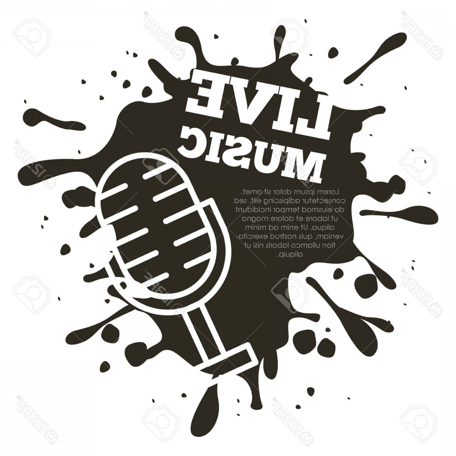 1560x1560 Photostock Vector Live Music Concert Icon Vector Illustration