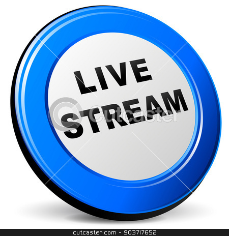 450x464 Vector Live Stream Icon Stock Vector