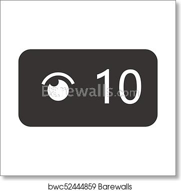 362x382 Vector Of Video Views Counter, User Count Of Live Stream Close Up