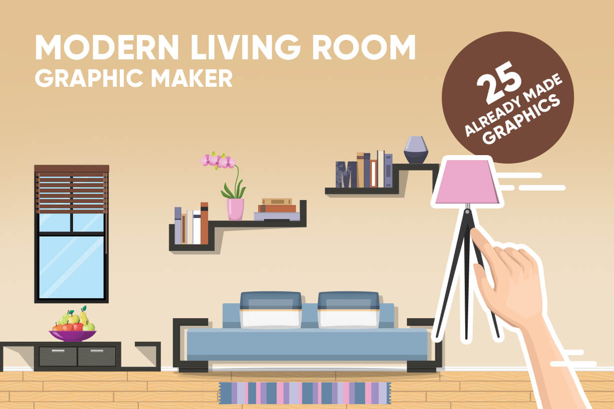1230x820 Living Room Vector Graphic Maker Design Bundle Graphicmama