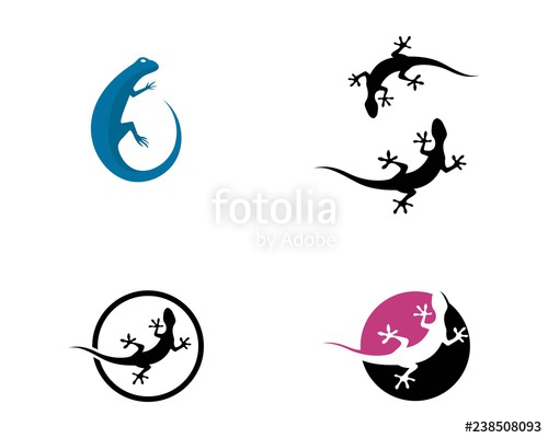 500x400 Lizard Vector Illustration Logo Template Stock Image And Royalty