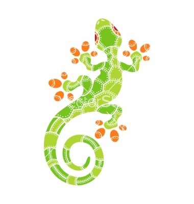 380x400 Decorative Isolated Cartoon Lizard Vector