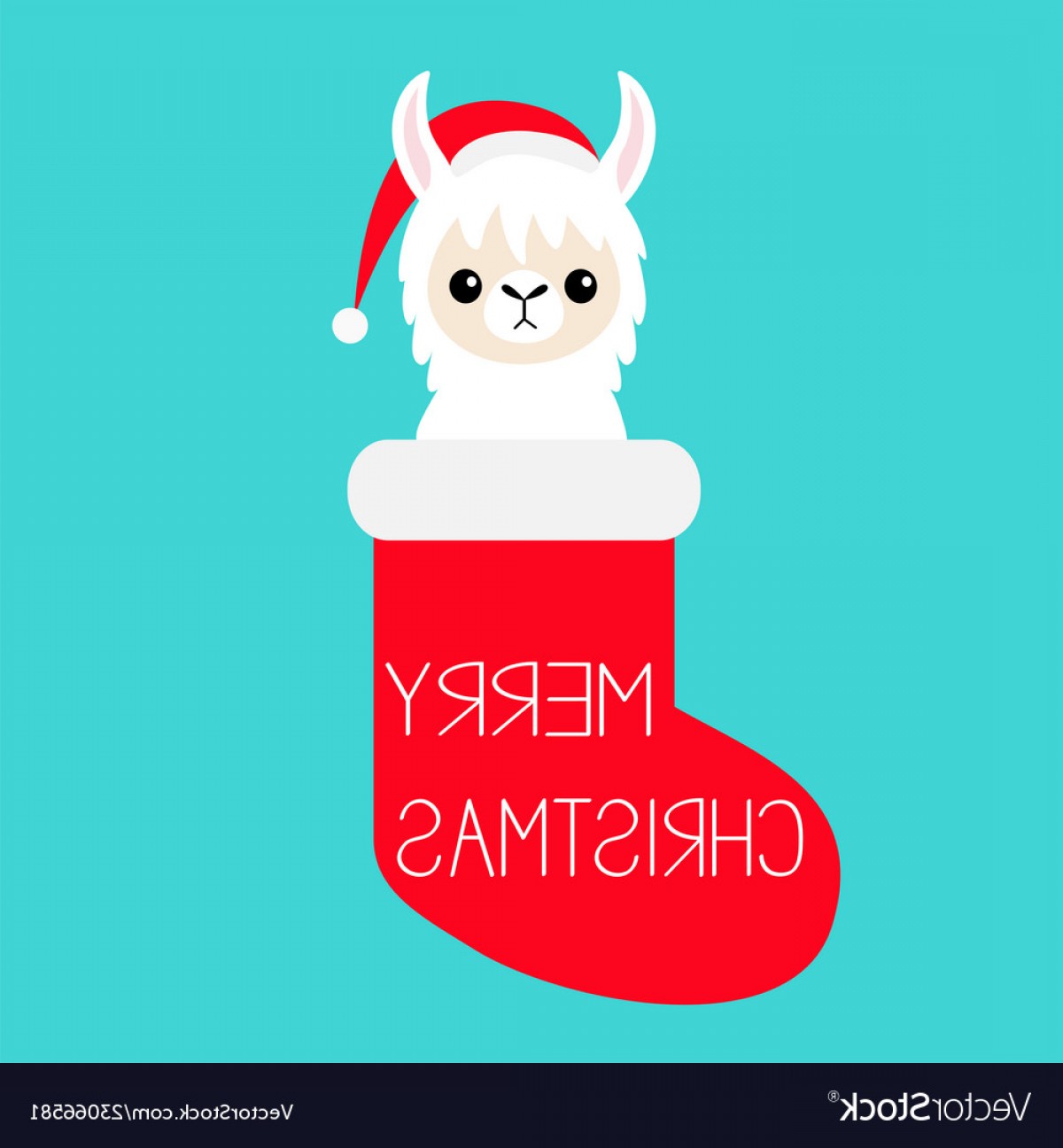 1200x1296 Merry Christmas Llama Alpaca Baby Face In Red Vector Catchsplace