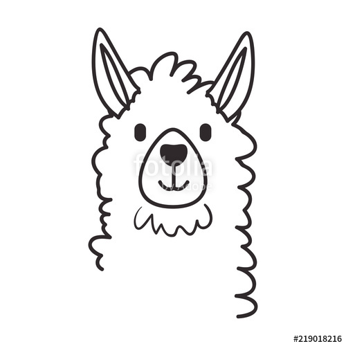 500x500 Llama Animal Exotic Icon Vector Illustration Design Stock Image