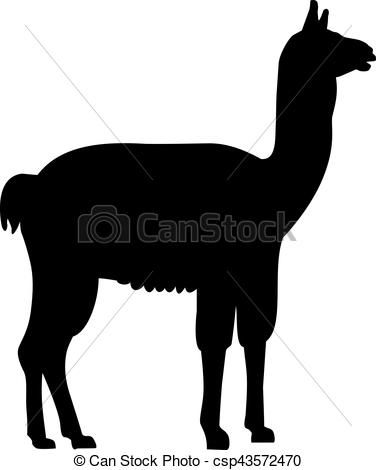 Llama Silhouette Vector