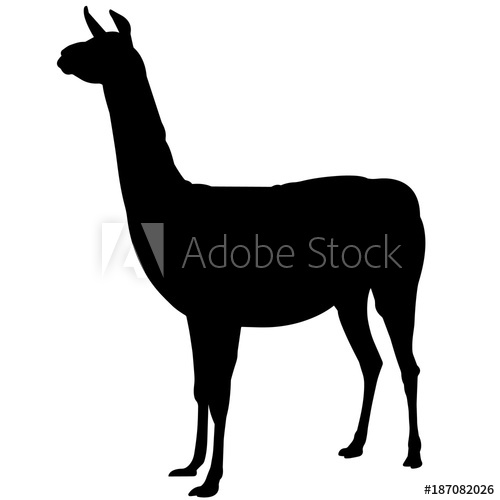500x500 Llama Silhouette Vector Graphics