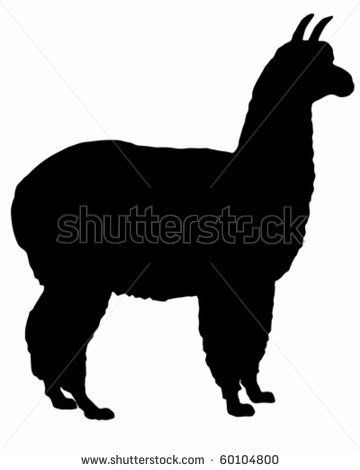 360x470 Silhouette Of Alpaca