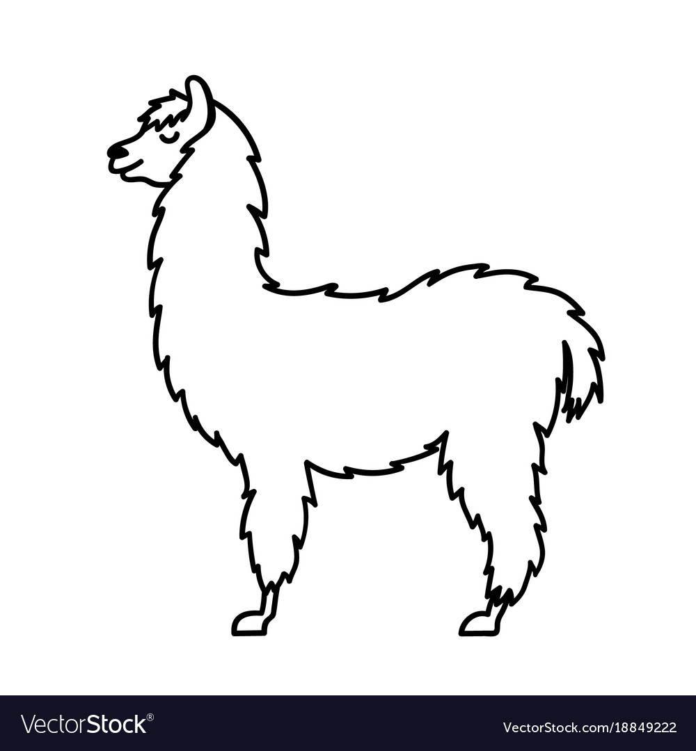 1000x1080 Baby Llama Silhouette