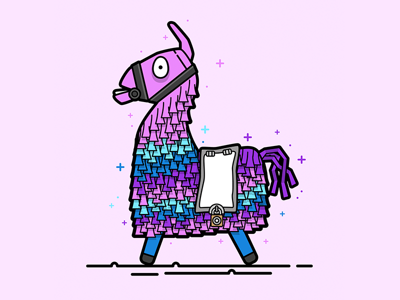 800x600 Fortnite Loot Llama Vector Illustration