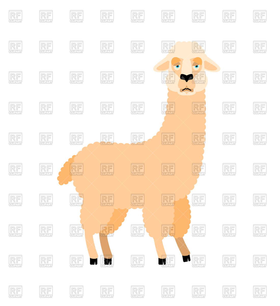 1100x1200 Llama Alpaca Sad Emoji Vector Image Of Plants And Animals
