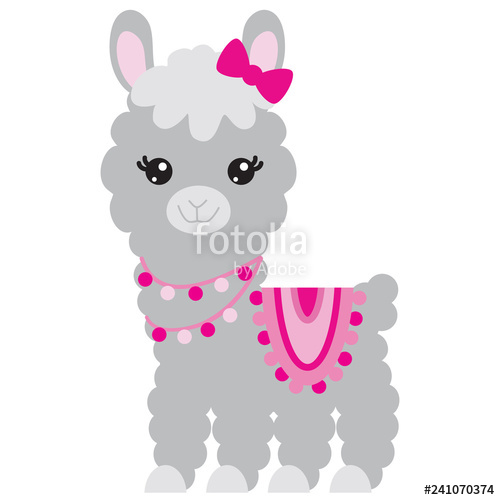 500x500 Llama Vector Cartoon Illustration Stock Image And Royalty Free
