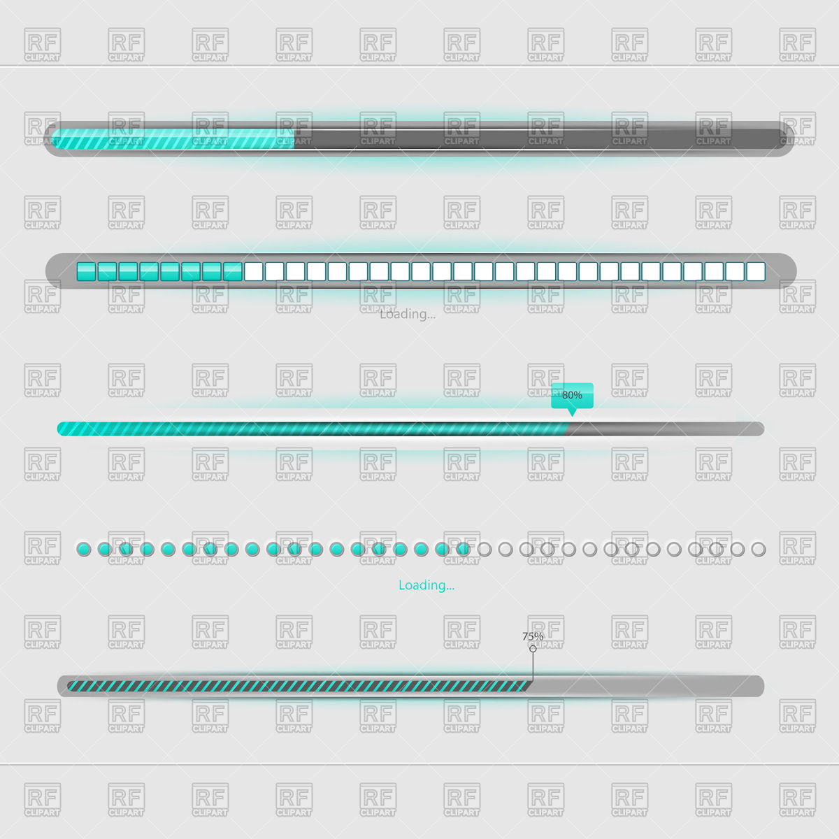 1200x1200 Loading Bars Vector Image Of Design Elements Sonneon