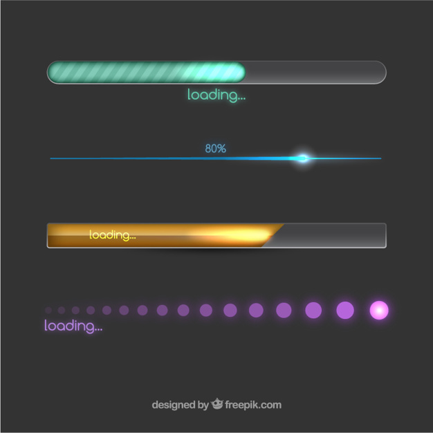626x626 Colorful Loading Bars Vector Free Download