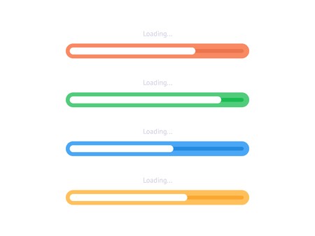 450x337 Flat Progress Loading Bar Vector Progress Upload Indicator Bar