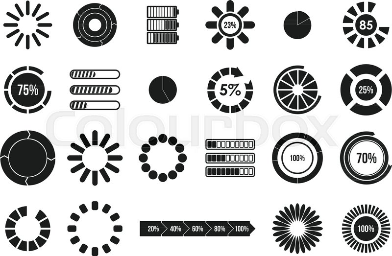 800x523 Loading Icon Set Simple Set Of Stock Vector Colourbox
