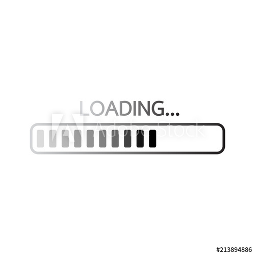 500x500 Progress Loading Bar Loading Icon Vector Illustration