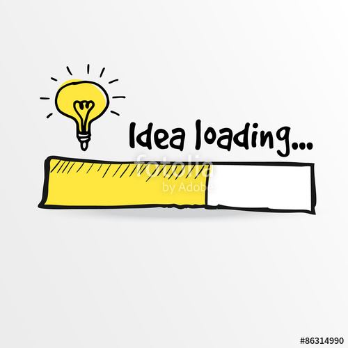 500x500 Loading Bar With Bulb, Creativity, Big Idea, Vector Stock Image