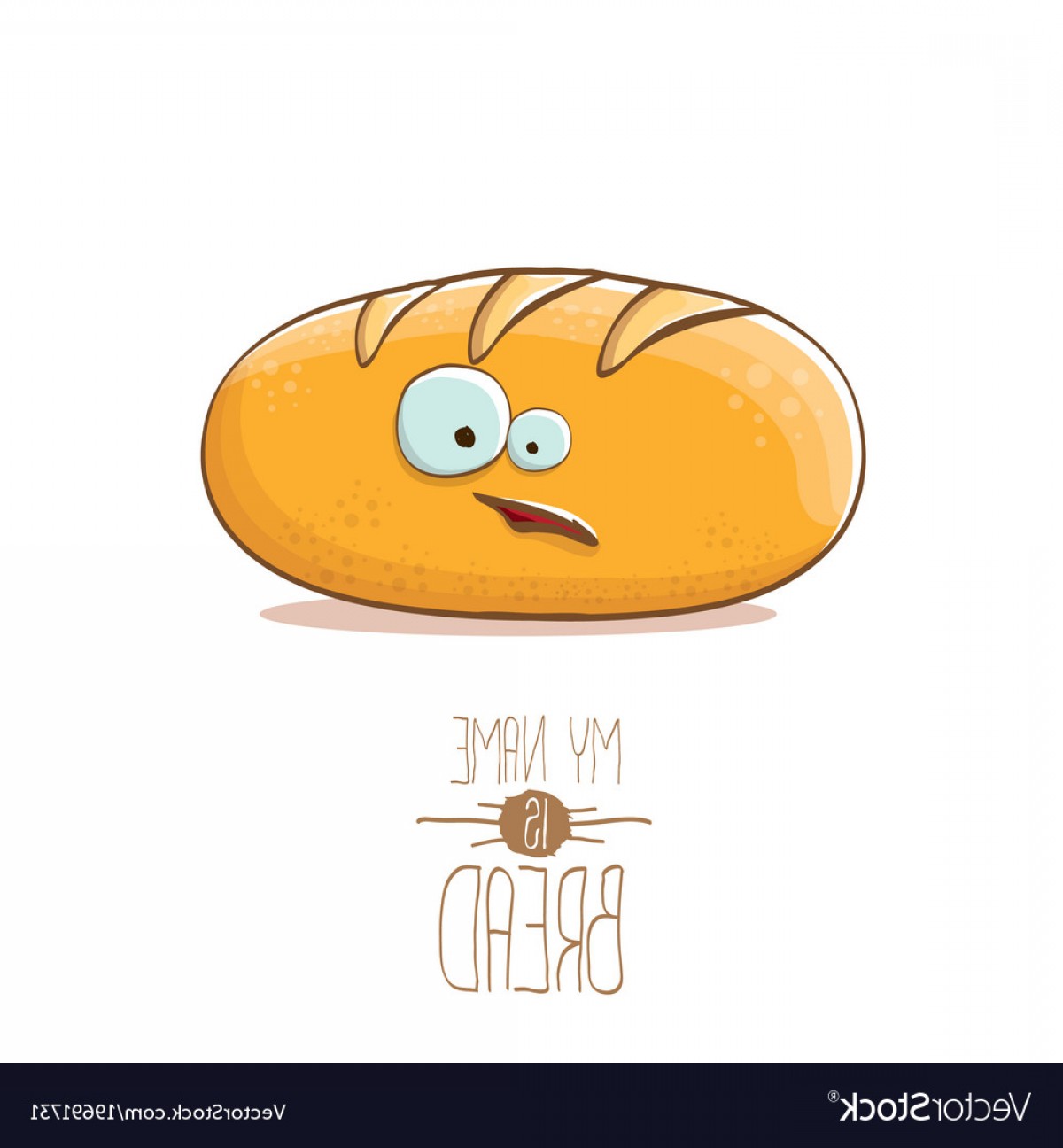 1200x1296 Funky Cartoon Cute White Loaf Of Bread Vector Soidergi