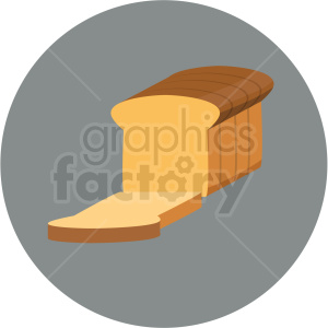 300x300 Loaf Of Bread Vector Flat Icon Clipart With Circle Background