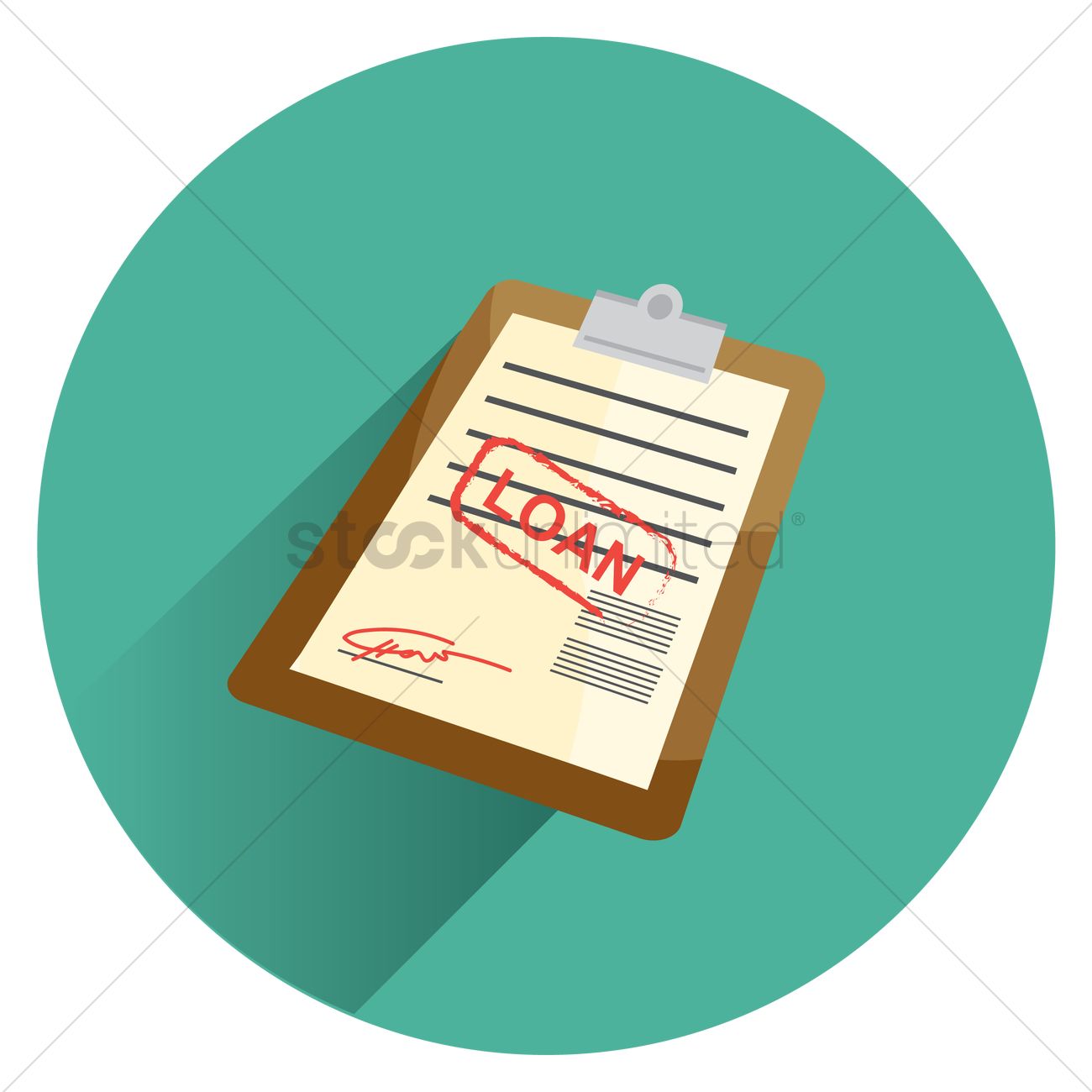 Loan Application Vector Image 1300x1300 Loan Application Vector Image