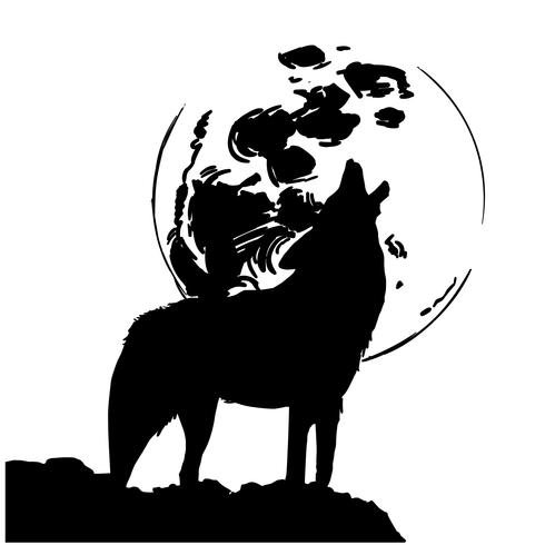 490x490 Vector De Lobo Aullando