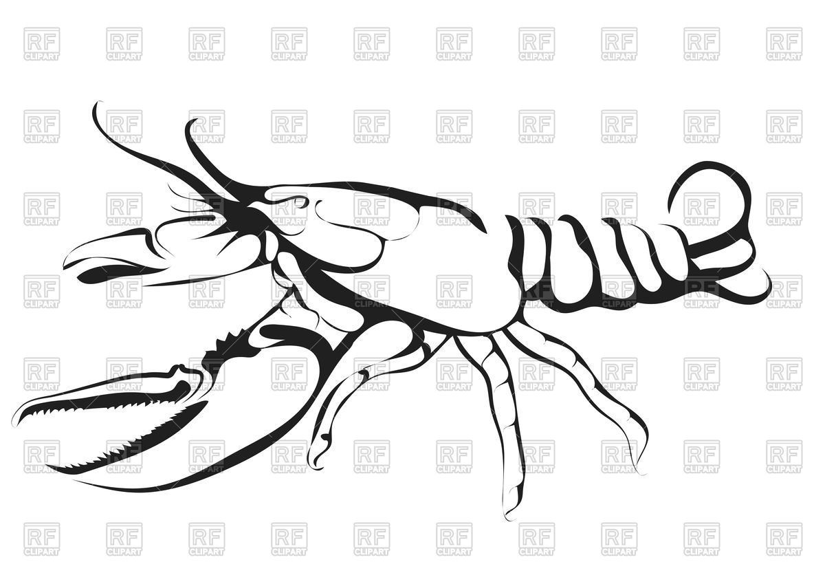 Lobster Silhouette Vector