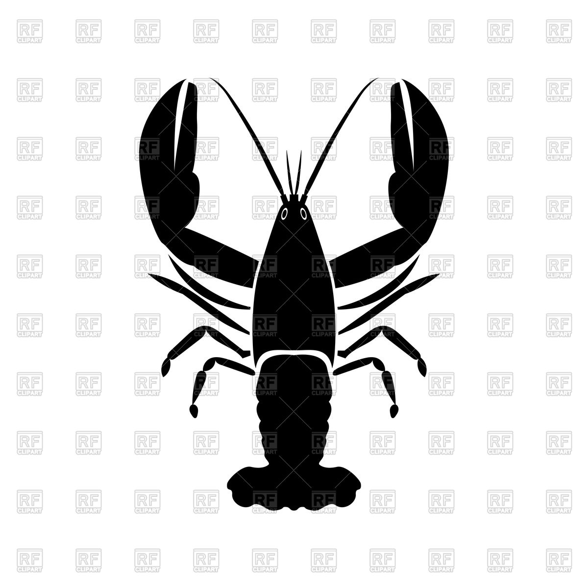 1200x1200 Lobster Black Color Icon Vector Image Of Plants And Animals