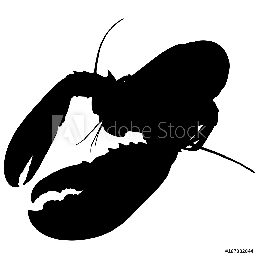 1000x1000 Photo Art Print Lobster Silhouette Vector Graphics Europosters