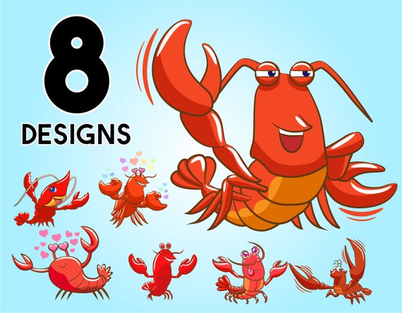 570x445 Lobster Bundle Svglobster Vector Lobster Design Lobster Etsy