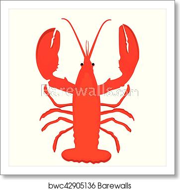362x382 Lobster Vector Icon, Art Print Barewalls Posters Prints