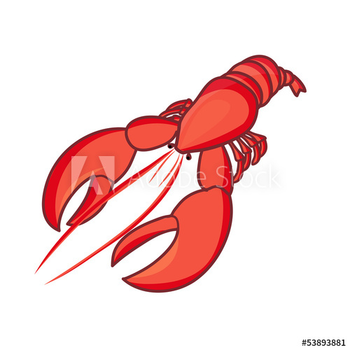 500x500 Lobster Vector Isolated Illustration