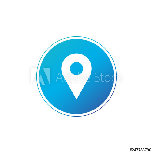 500x500 Location Gps Map Pn In Blue Circle Map Pointer Symbol Map