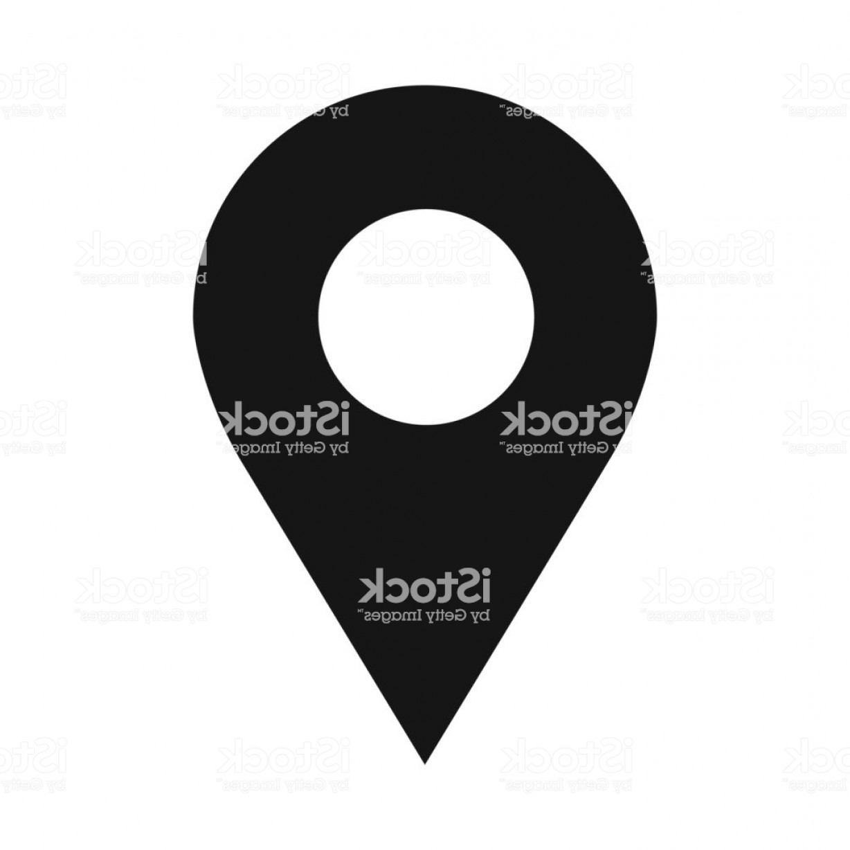 1228x1228 Location Icon Vector Pin Sign Isolated On White Background