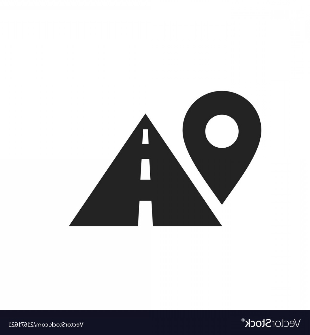 1200x1296 Route Location Symbol Map Pin Sign And Road Vector Handandbeak