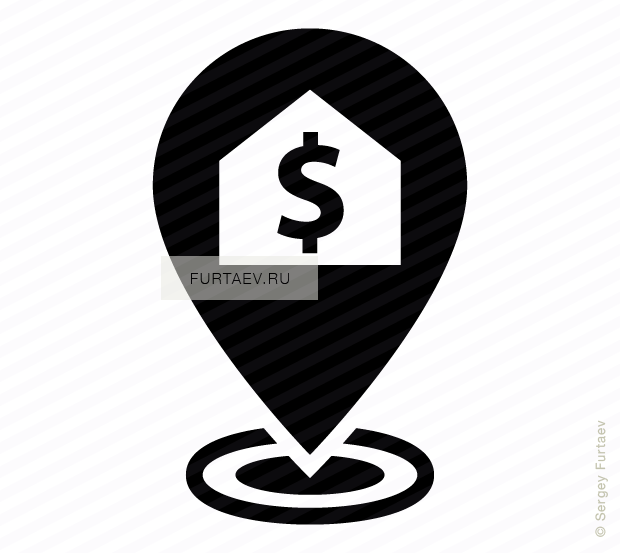 620x553 Bank Map Pointer Vector Icon