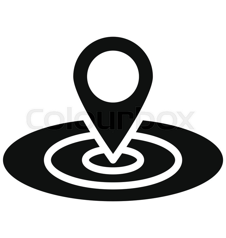 760x800 Location, Marker Isolated Vector Icon Stock Vector Colourbox