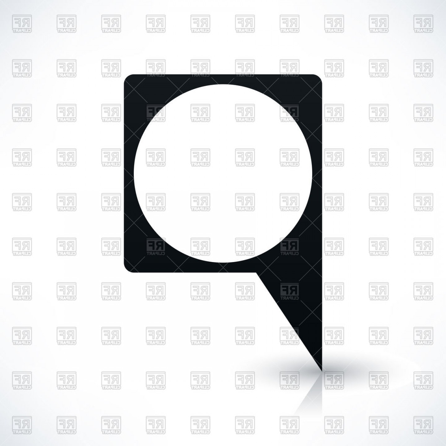 1440x1440 Location Marker With Square Head And Round Hole Vector Clipart