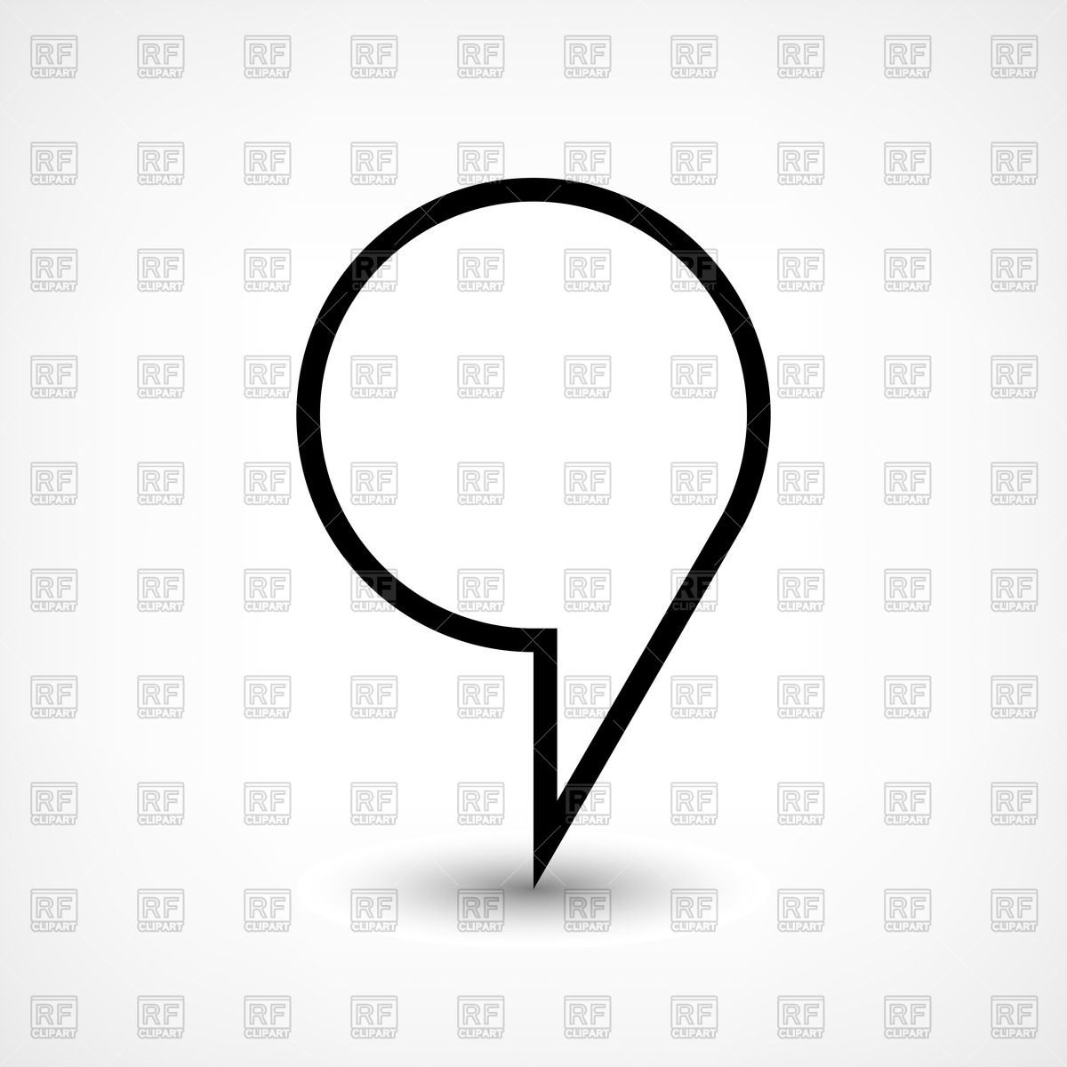 1200x1200 Comma Shape Location Marker Vector Image Of Signs, Symbols, Maps