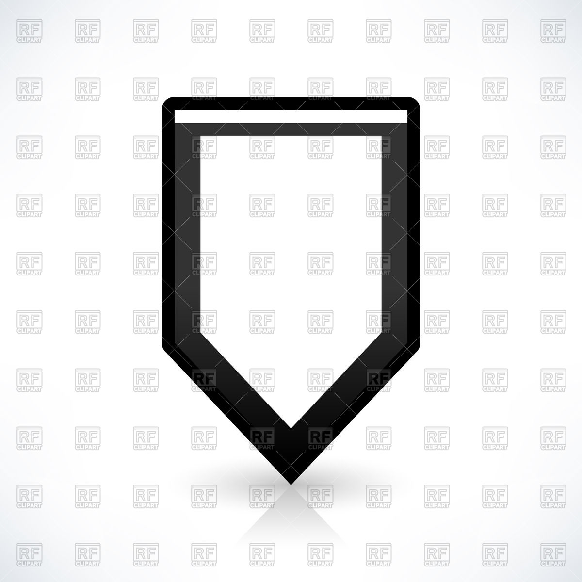 1200x1200 Shield Shaped Square Location Marker Vector Image Of Signs