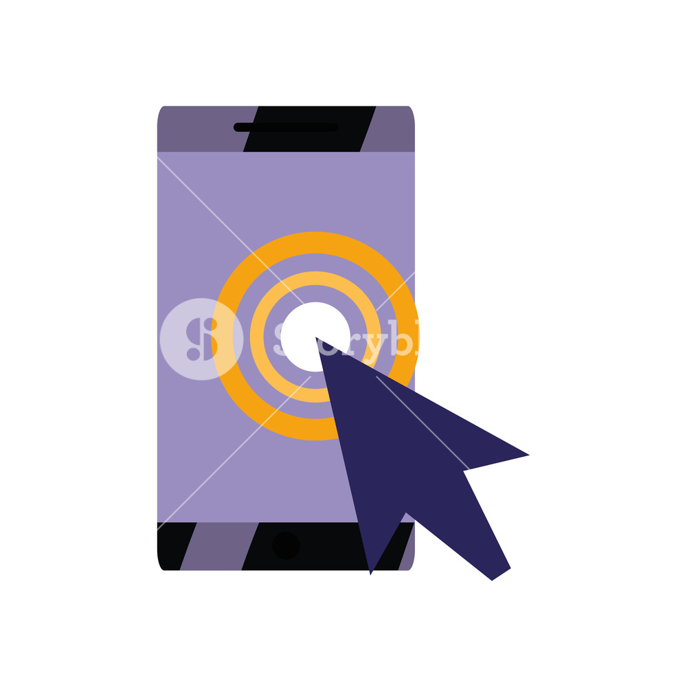 1000x1000 Phone Pointer Location Marker Vector Illustration Design Royalty