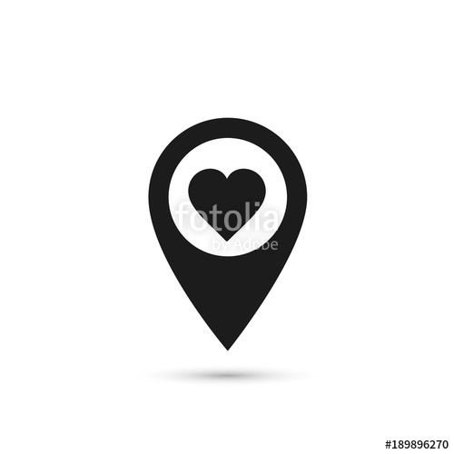 Map Pointer With Heart Icon, Location Pin Vector Isolated Symbol 500x500 Map Pointer With Heart Icon, Location Pin Vector Isolated Symbol