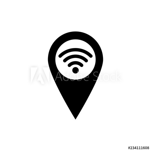 Map Pointer Icon Wi Fi Location Symbol Vector Illustration 500x500 Map Pointer Icon Wi Fi Location Symbol Vector Illustration