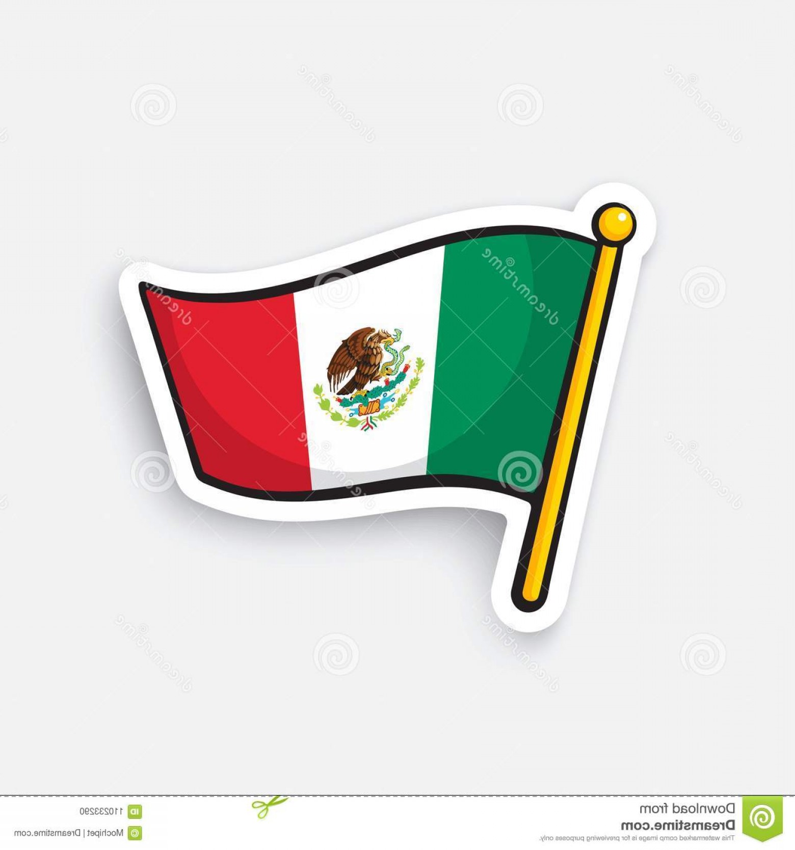 Vector Illustration National Flag Mexico Countries Latin America 1560x1668 Vector Illustration National Flag Mexico Countries Latin America