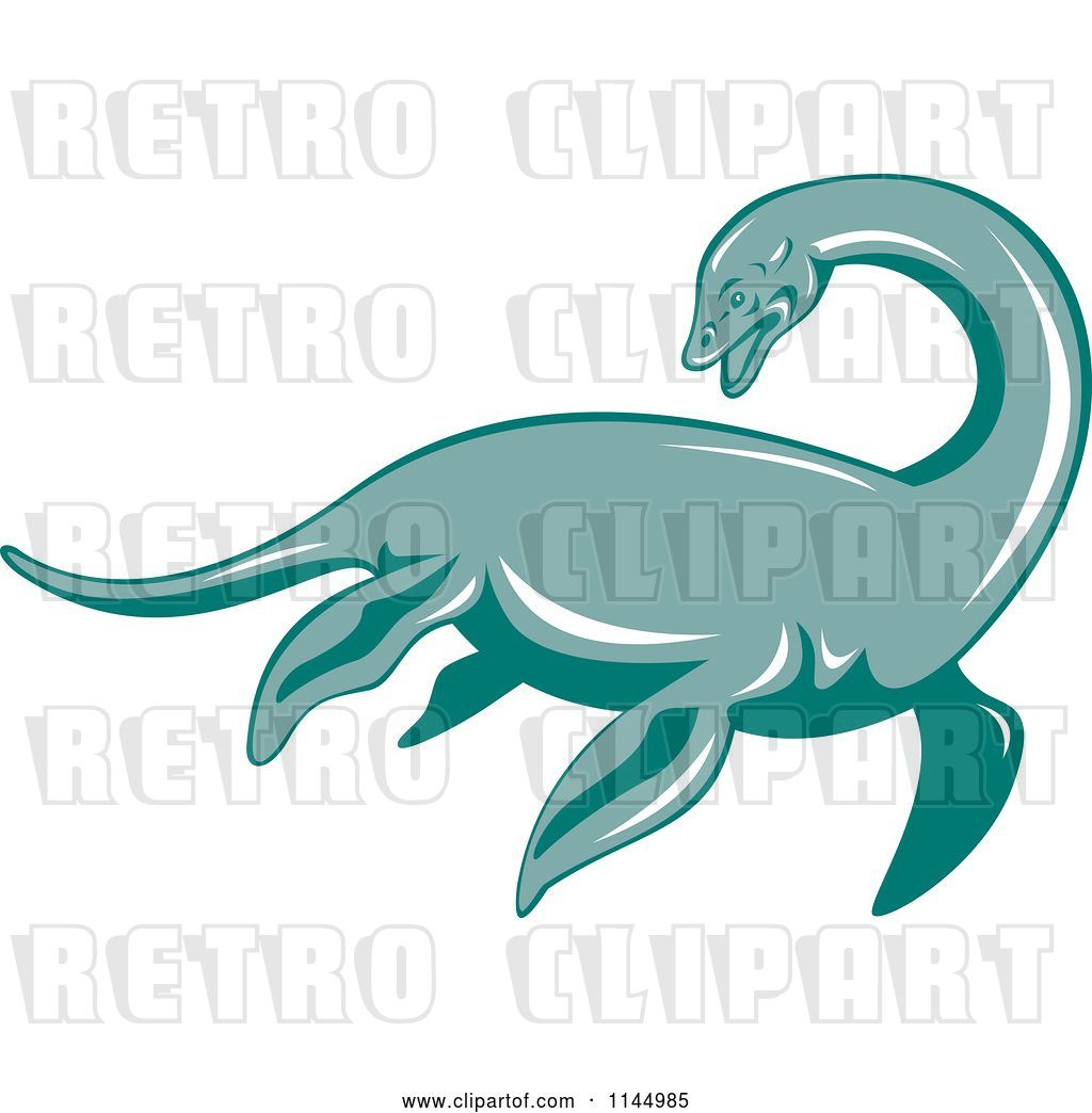 1024x1044 Vector Clip Art Of Retro Loch Ness Monster Pliosaur Dinosaur
