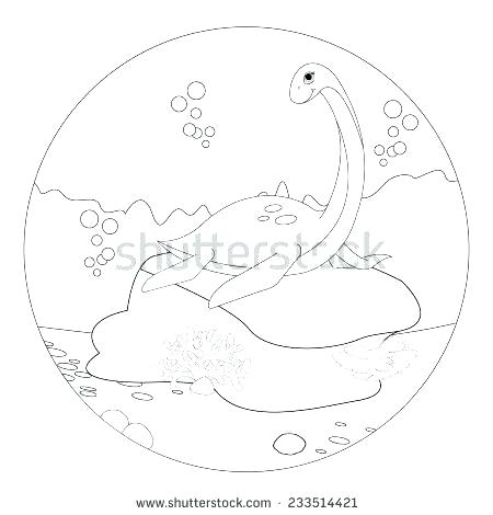 450x470 Loch Ness Monster Coloring
