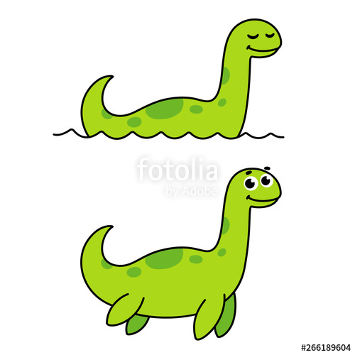 500x500 Cute Cartoon Loch Ness Monster Stock Image And Royalty Free