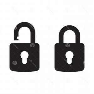 300x300 Photostock Vector Lock With Key Vector Illustration Wallkeeper