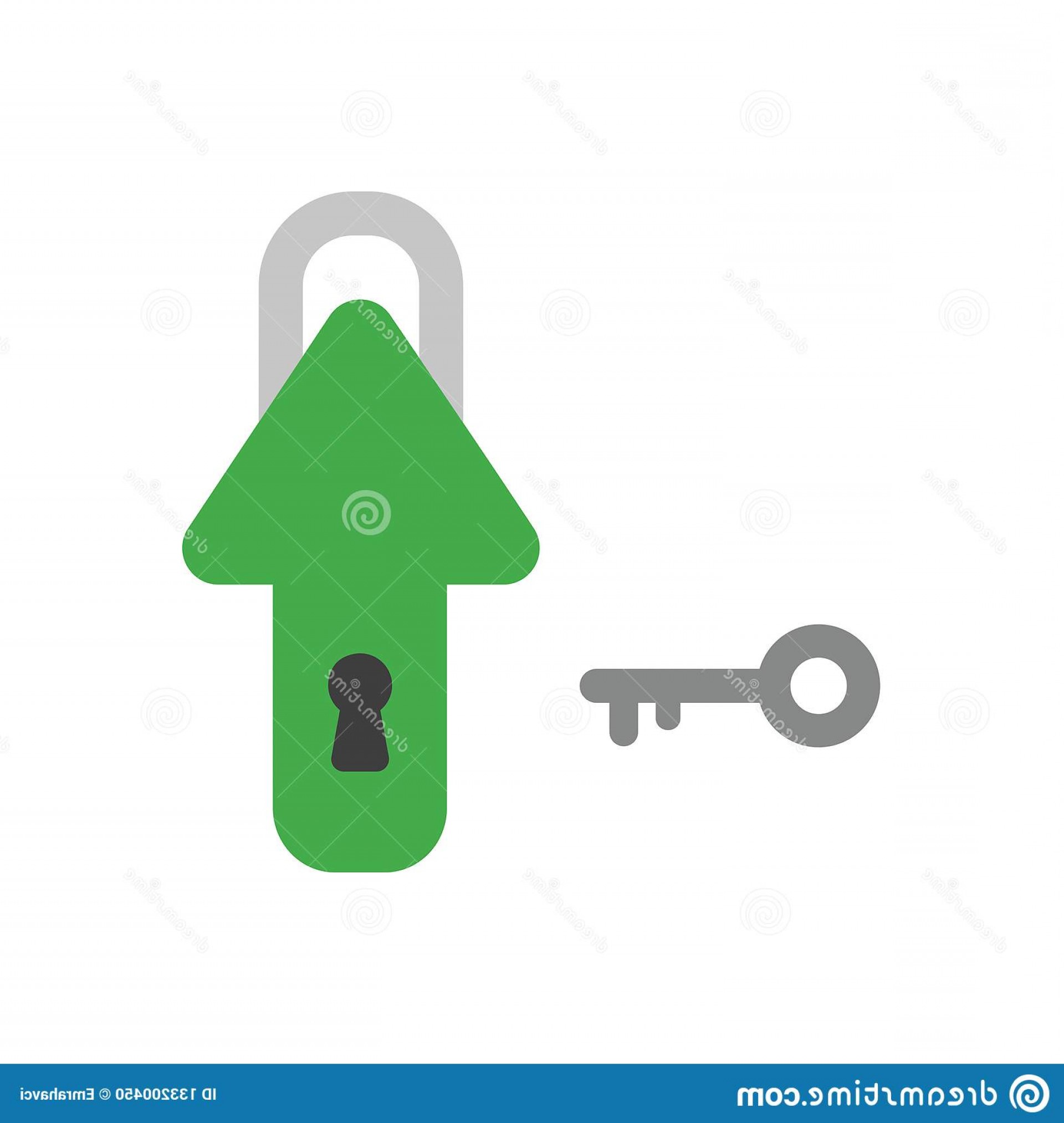 1920x2026 Vector Illustration Icon Concept Arrow Padlock Keyhole Key Vector