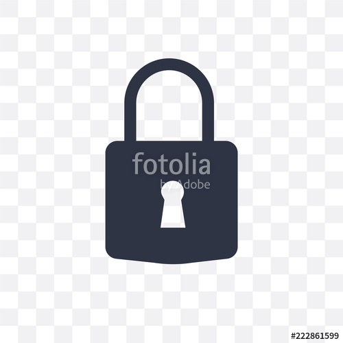500x500 Locked Icon Isolated On Transparent Background Simple